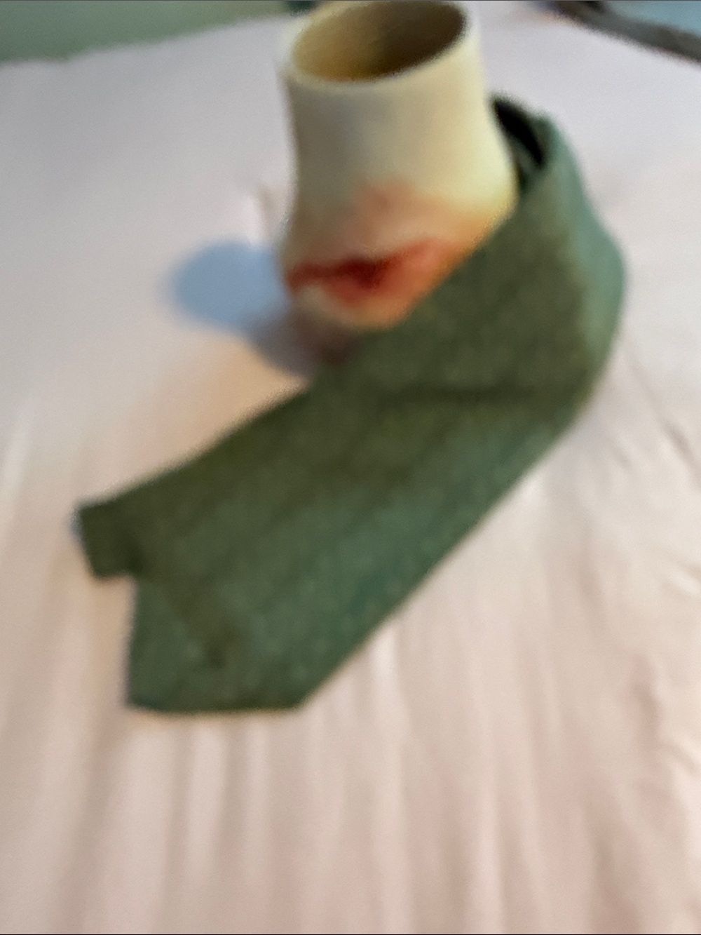 Green Patterned Men’s Tie - Unbranded